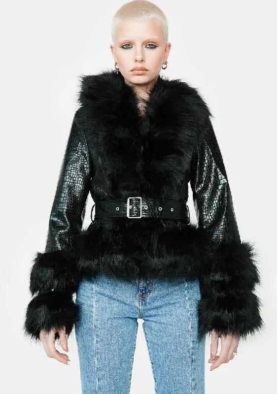 Day To Night Styles Montauk Faux Fur Coat