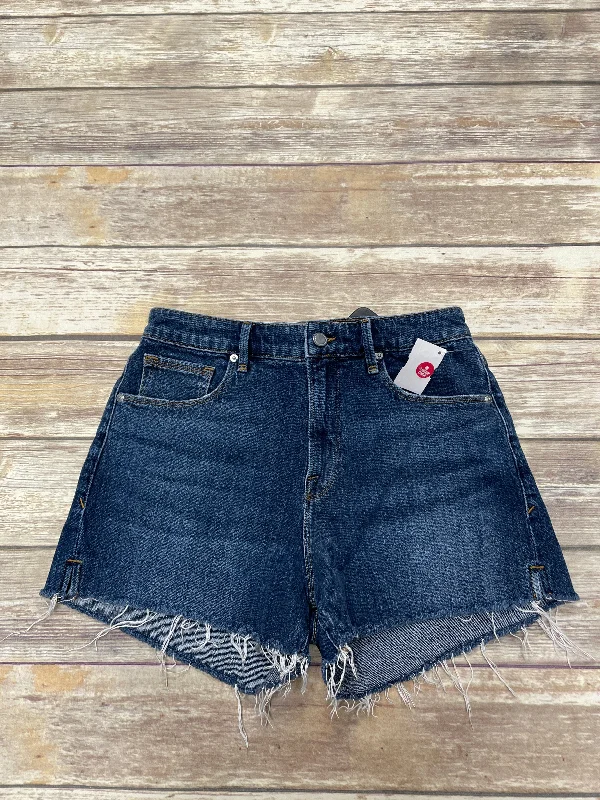 Blue Denim Shorts Good American, Size 8