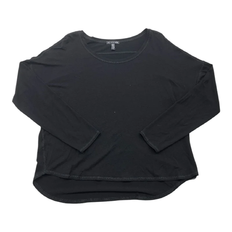 Top Long Sleeve Designer By Eileen Fisher In Black, Size: S