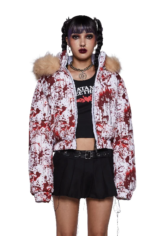 Effortless Sophistication Scream Queen Puffer Jacket