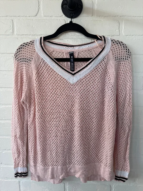 Sweater By Design Lab In Pink & White, Size: M