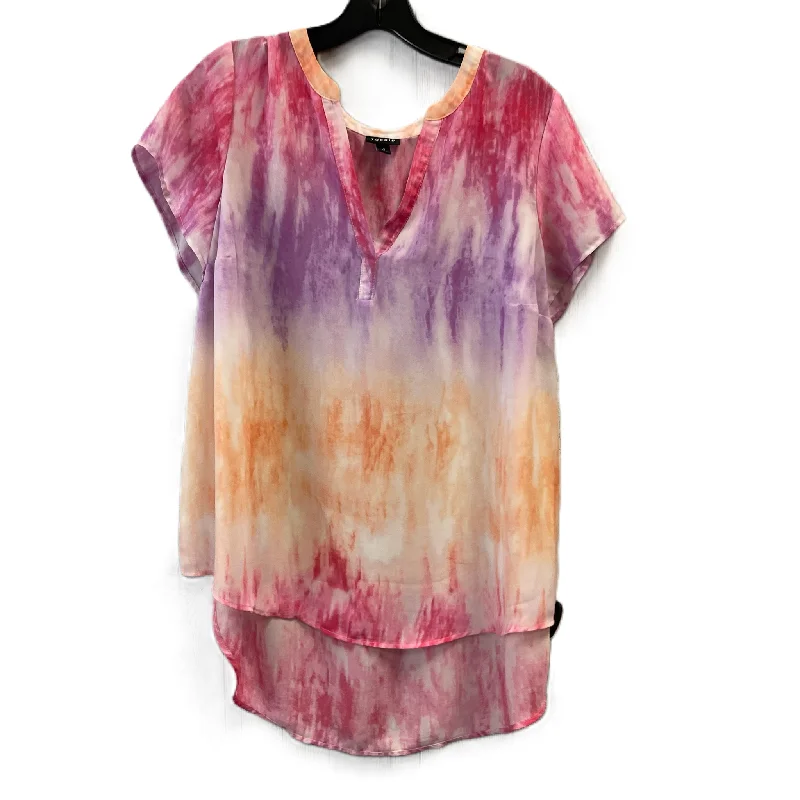 Tie Dye Print Top Short Sleeve By Torrid, Size: L