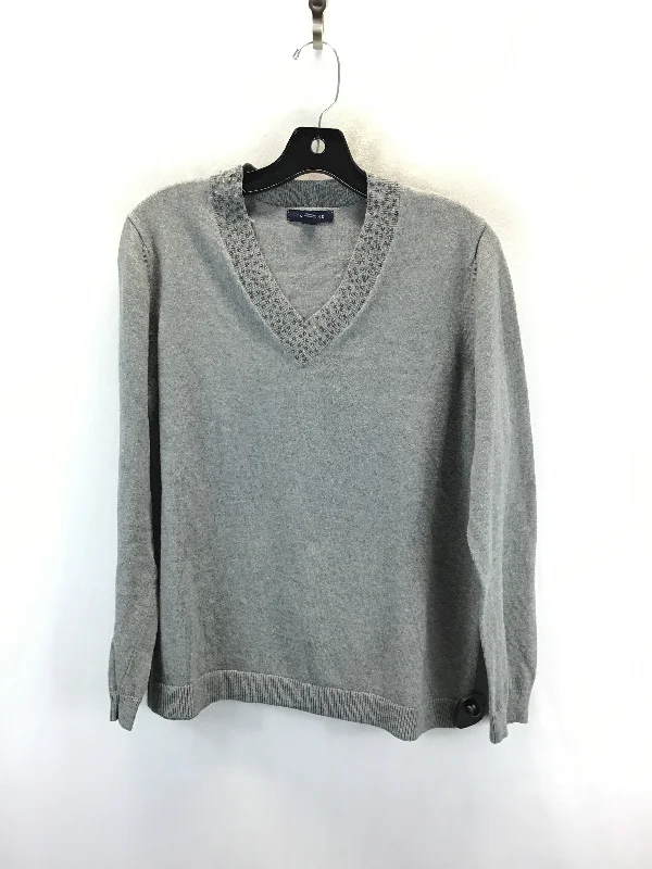 Sweater By Lands End In Grey, Size: L