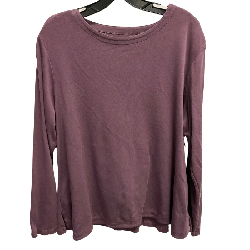 Top Long Sleeve Basic By J. Jill In Purple, Size: Xlp