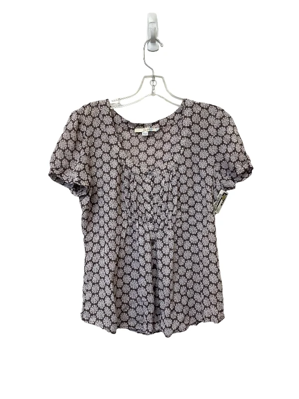 Brown Top Short Sleeve Boden, Size 8