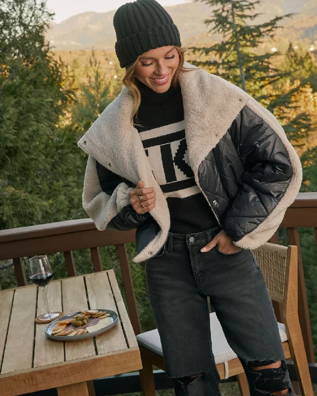 Trend Alert Wynnona Shearling Trim Quilted Coat