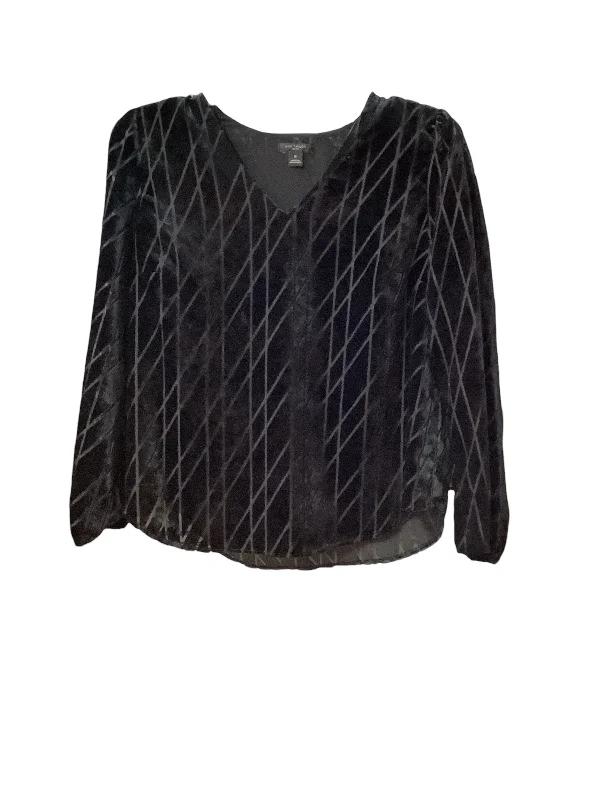 Top Long Sleeve By Ann Taylor In Black, Size: S