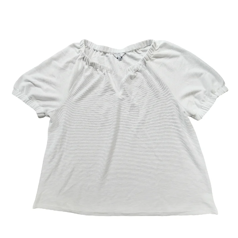 White Top Short Sleeve Crown And Ivy, Size Xl