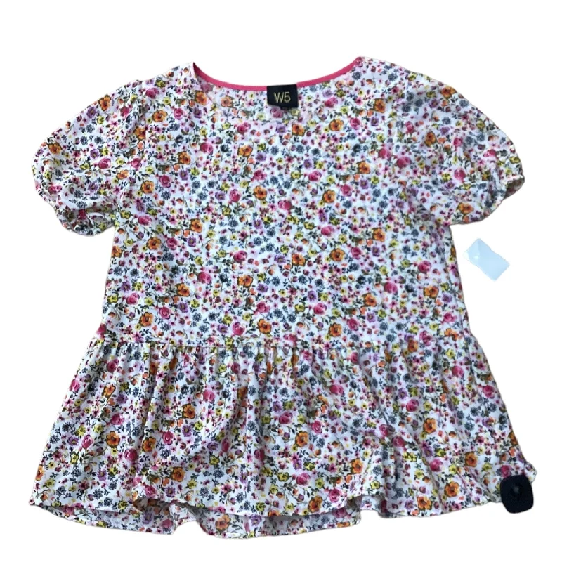 Floral Print Top Short Sleeve W5, Size S