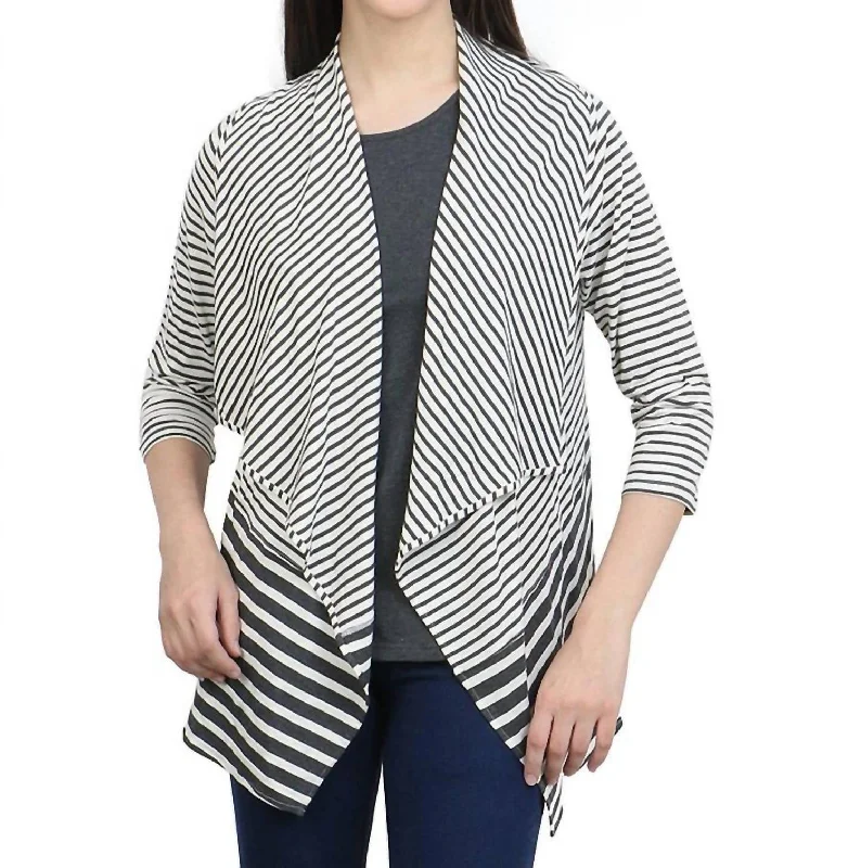 Exclusive Sale Simone Shawl Jacket In Black/white