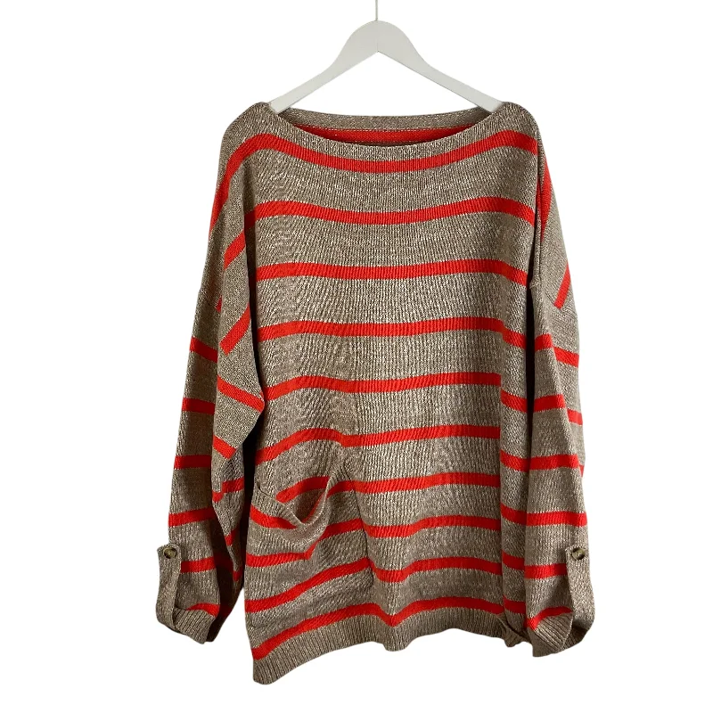 Sweater By Cme In Orange, Size: 2x