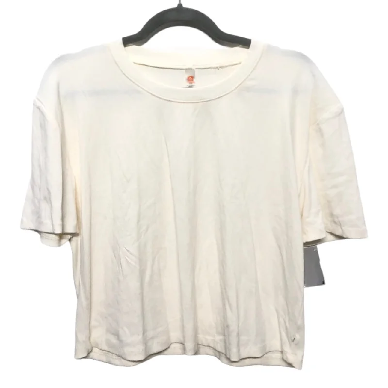 Ivory Top Short Sleeve Basic Mono B, Size 3x