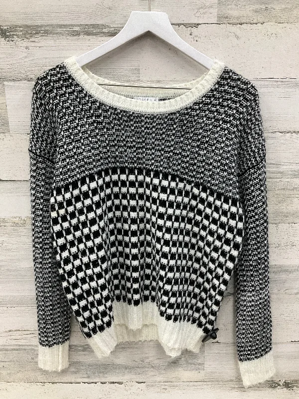 Sweater By Joseph A. In Black & White, Size: L