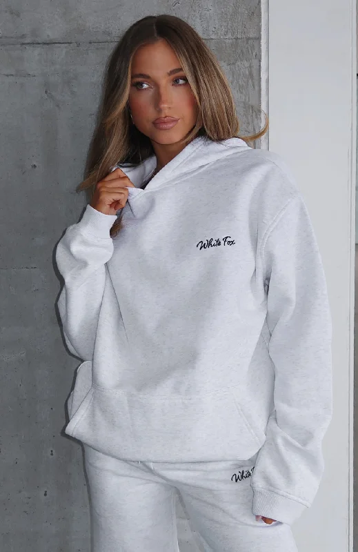 Limited Styles Match Your Words Oversized Hoodie Grey Marle