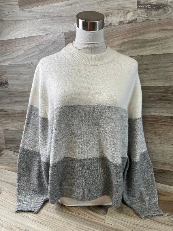 Sweater By H&m In Grey & White, Size: S