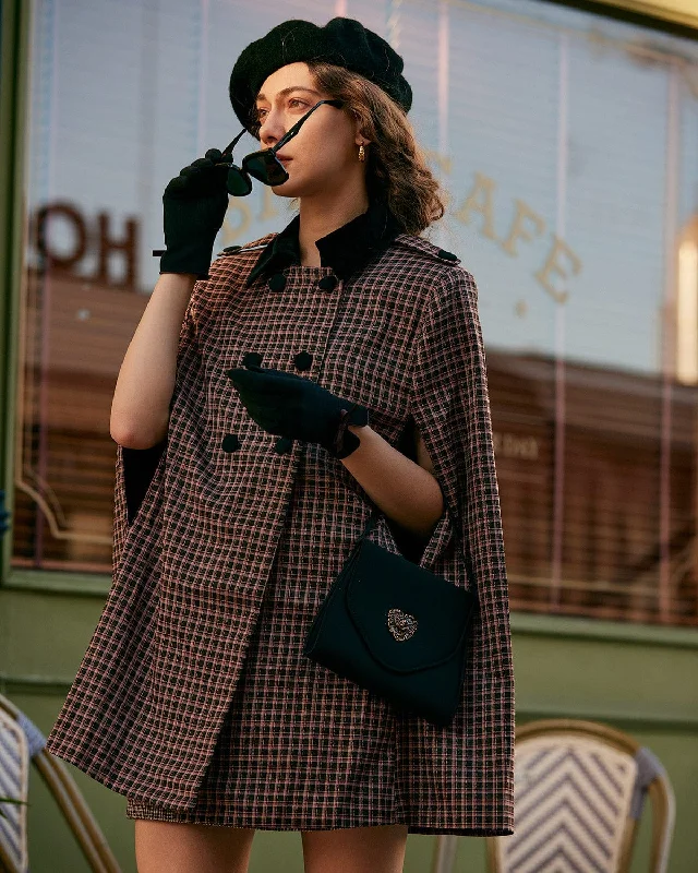 Bold Patterns The Double-breasted Plaid Cape Coat