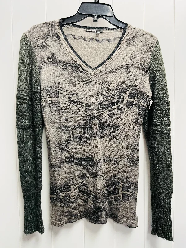 Top Long Sleeve By MARC AUREL In Grey, Size: M