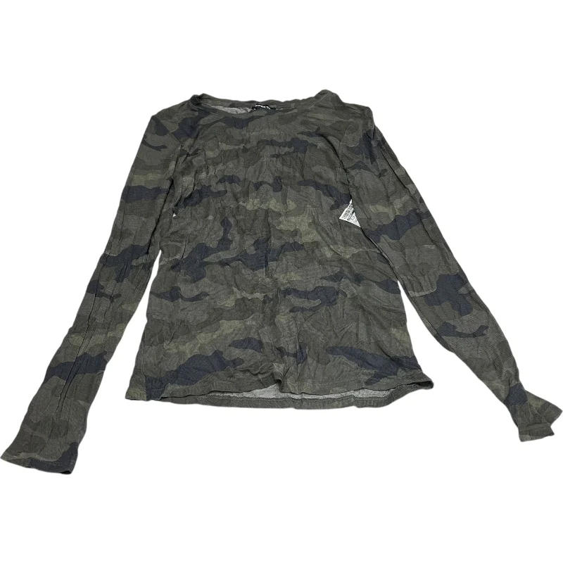 Top Long Sleeve By Express In Camouflage Print, Size: M