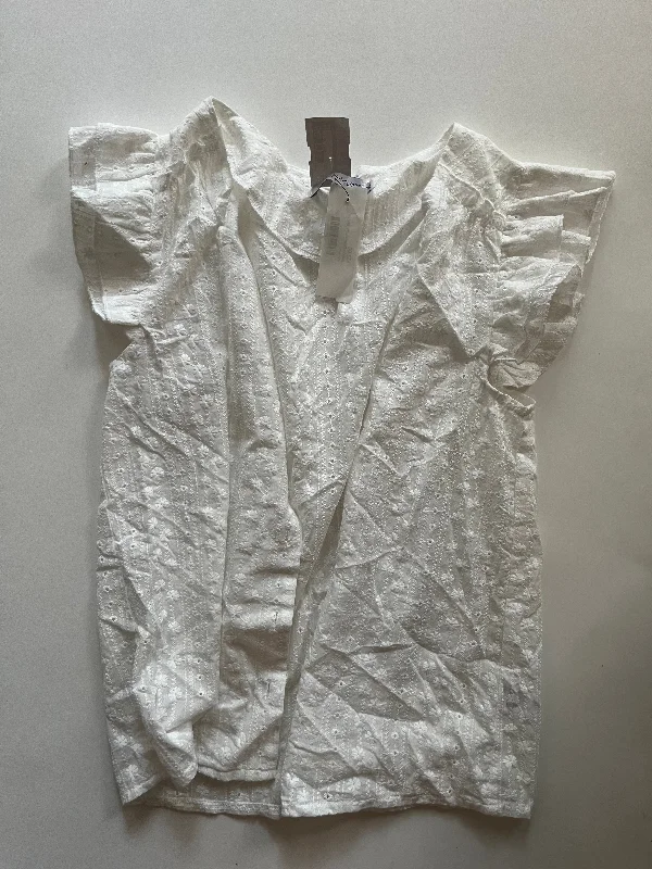 White Top Short Sleeve Miss Sparkling, Size M