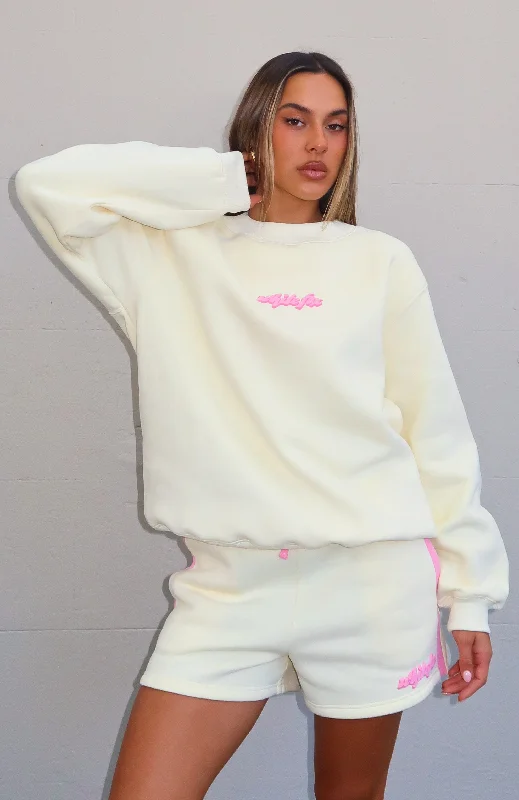 Exclusive Deals Online Make You Double Take Oversized Sweater Buttercream