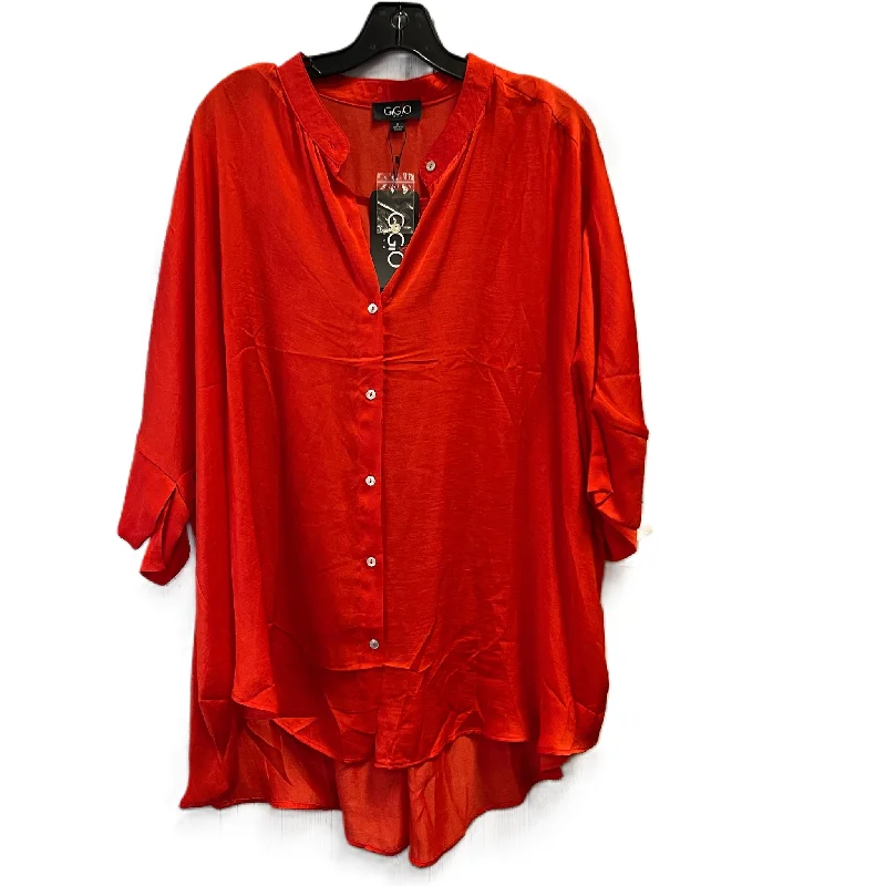 Red Top Short Sleeve By Gigio, Size: S