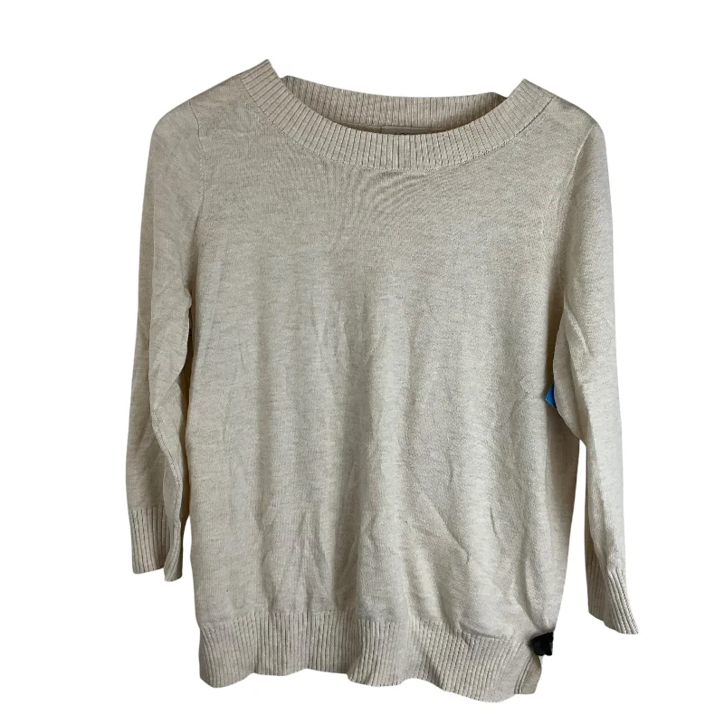 Top Long Sleeve By Loft In Cream, Size: M