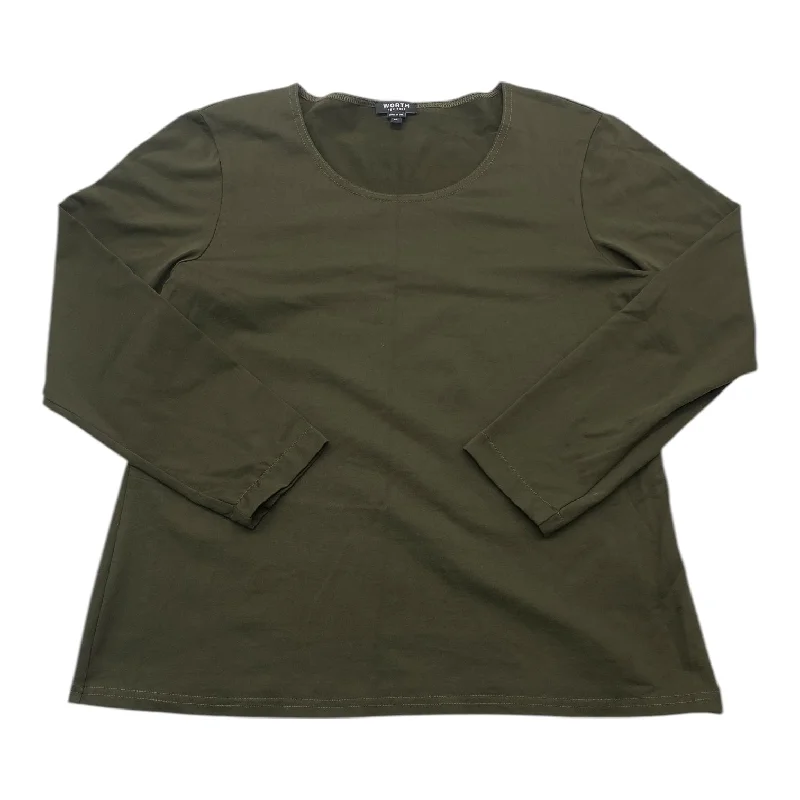 Top Long Sleeve By Worth Ny In Green, Size: Xl