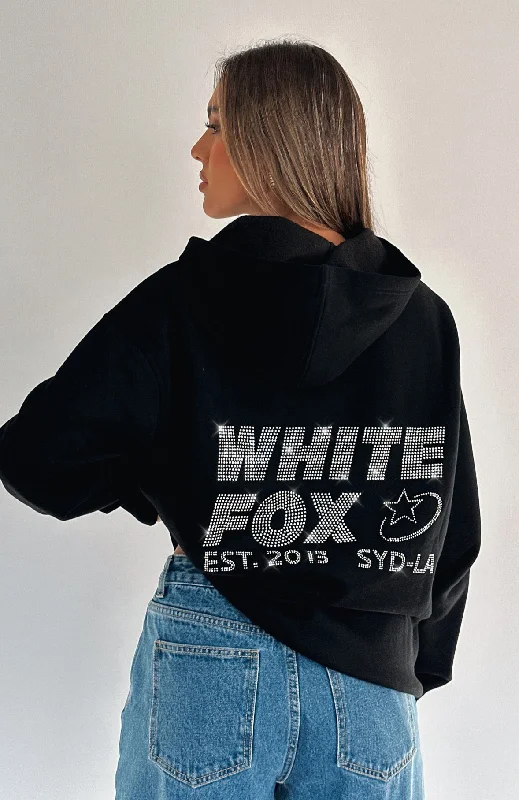 Day-To-Night Styles Always Shining Oversized Hoodie Black