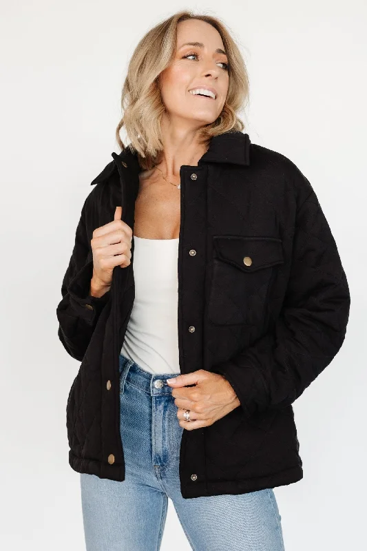 Day To Night Styles Nadia Button Up Jacket | Black