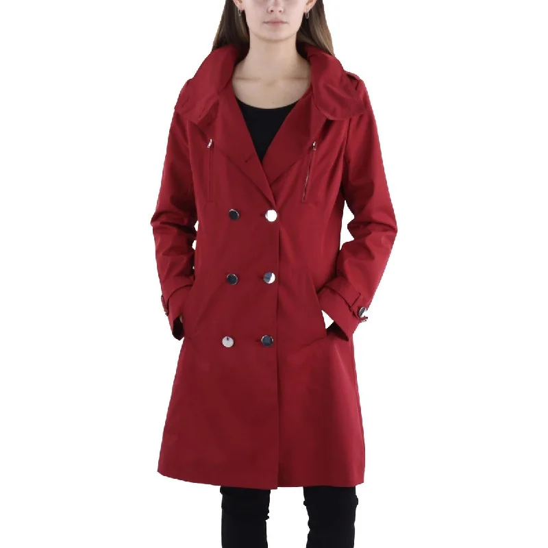 Casual Chic Clothing Womens Water Resistant Midi Trench Coat