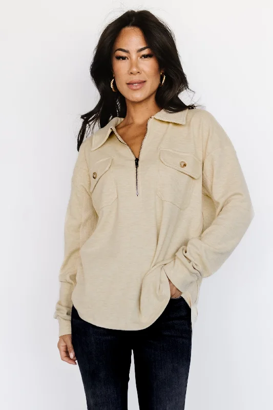 Latest Fashion Patrick Half Zip Pullover | Honey