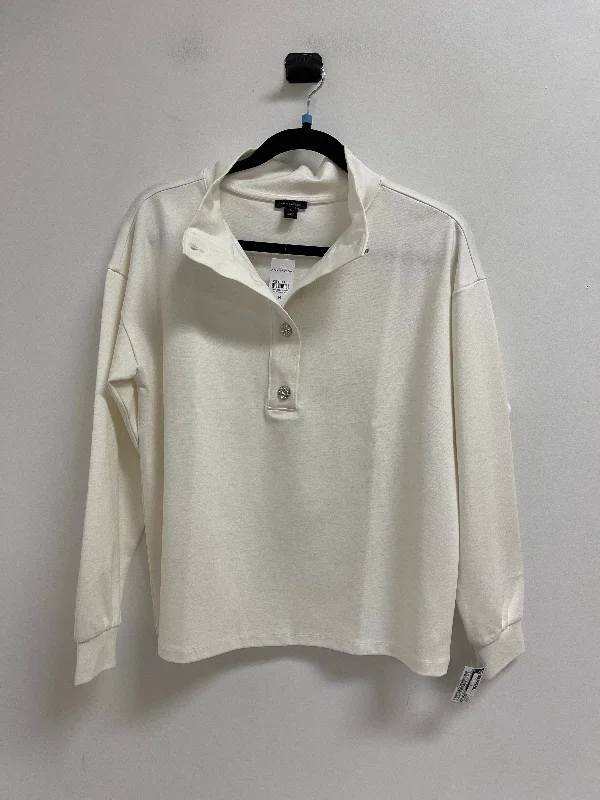 Sweater By Ann Taylor In White, Size: M