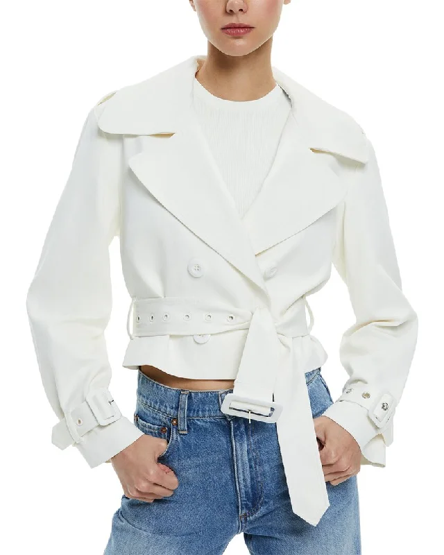 Fashion Essentials alice + olivia Keith Cropped Trench Coat