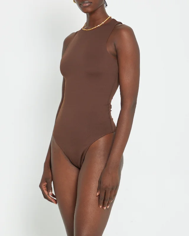 Effortless Everyday Wear Contouring High-Neck Bodysuit