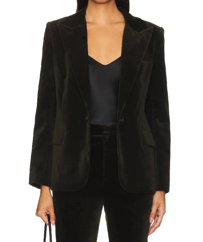 Bold Silhouette Ben Blazer Jacket In Mossy