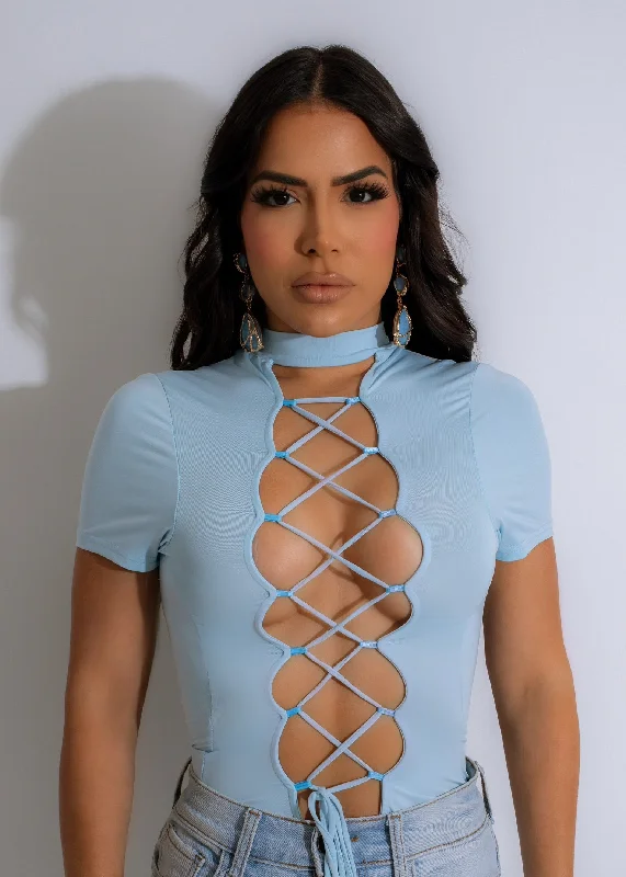 Style Without Limits Just For You Bodysuit Blue