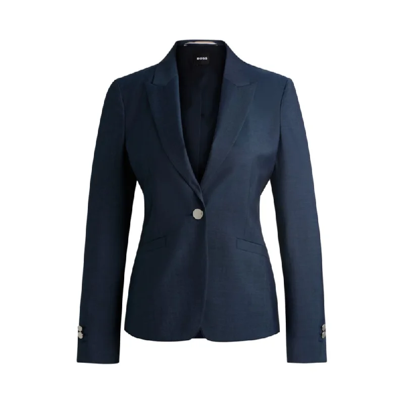 Trendy Styles Slim-fit jacket in denim-effect wool twill