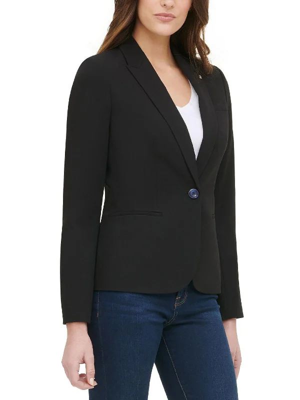 Huge Markdowns Womens Woven Long Sleeves One-Button Blazer