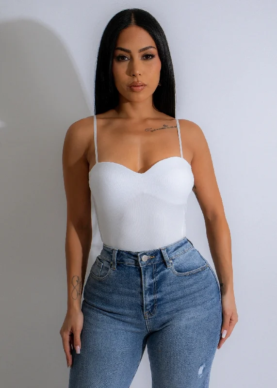 Spring Fashion Sculpted Allure Bodysuit White