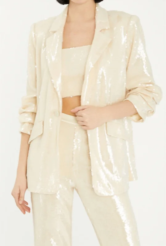 Embrace New Fashion Kimmi Blazer In Alabaster