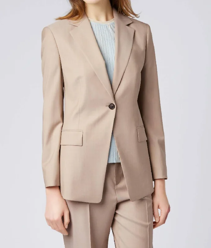 Big Savings Janera 1 Virgin Wool Blazer In Beige