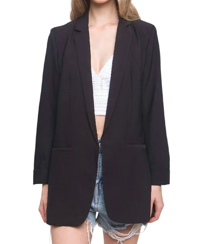 Contemporary Chic Walk The Walk Blazer In Black