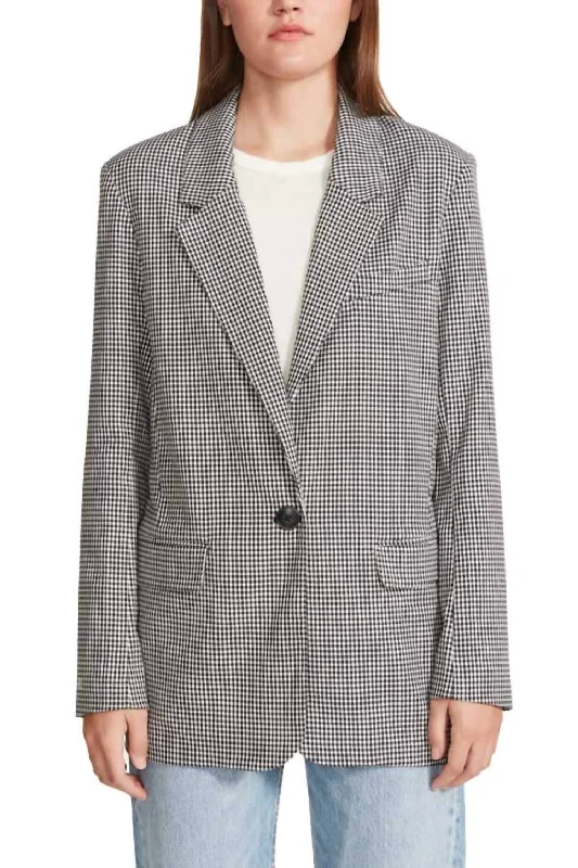 Casual Elegance The Persona Blazer In Grey