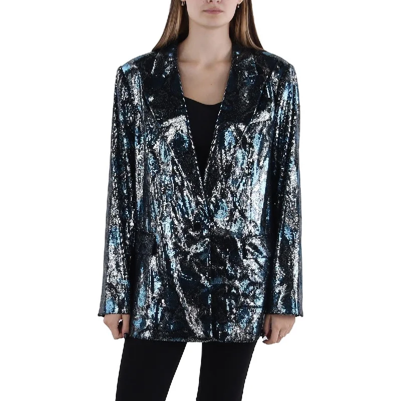 Big Savings On Rustic Countryside Styles Audrey Womens Sequined Suit Separate One-Button Blazer