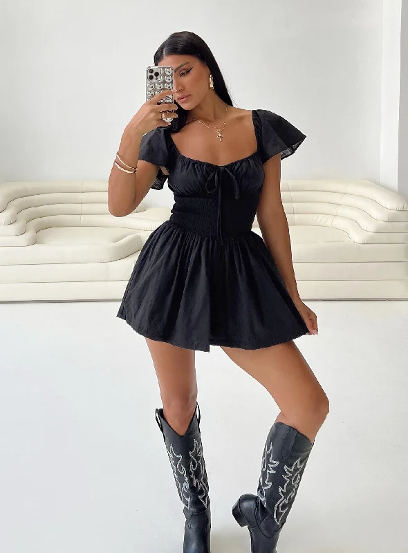 Limited - Time Bundle Front Row Romper Black