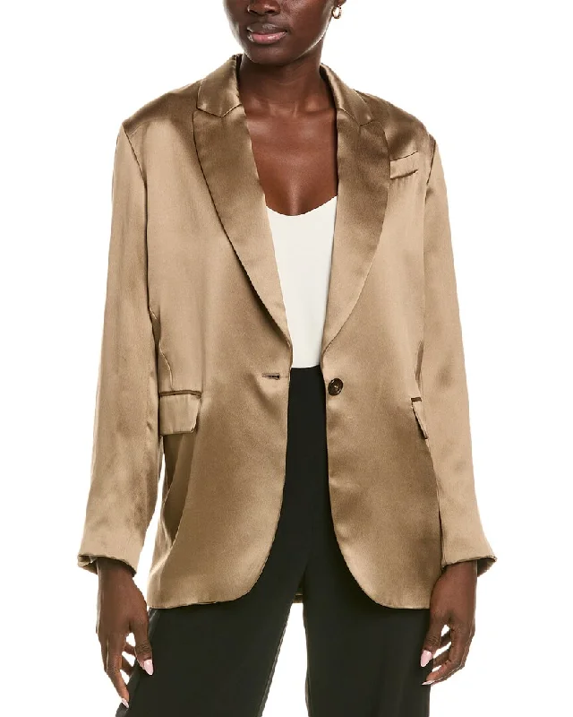 Chic Trends Unveiled Brunello Cucinelli Silk Blazer