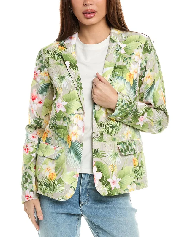 Romantic Detailing Tommy Bahama Flora Riviera Palma Coast Linen-Blend Blazer