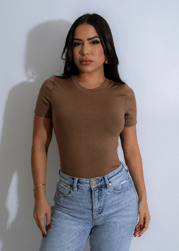 Spring Fling Sale Sculpted Basics Bodysuit Brown