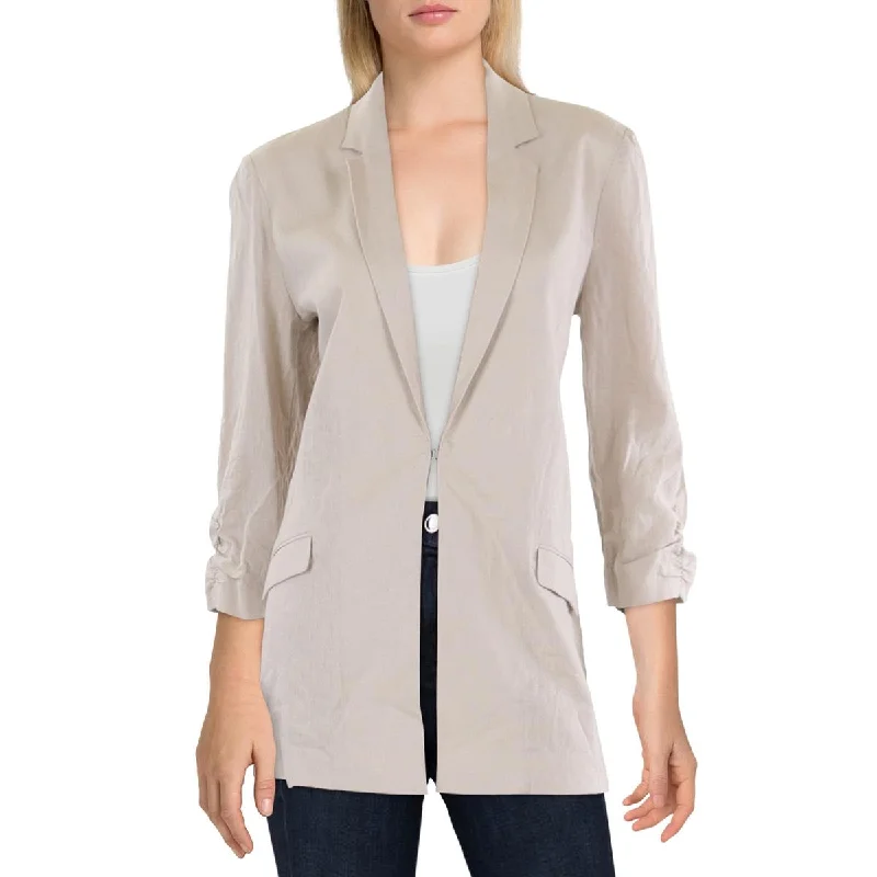 Discover Now Womens Linen Suit Separate One-Button Blazer