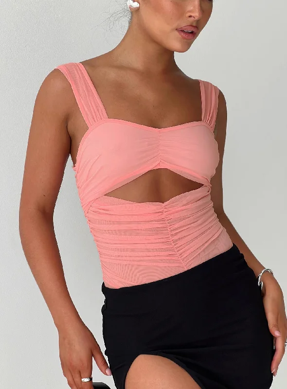 Parisian Effortless Chic Style Kalmia Bodysuit Pink